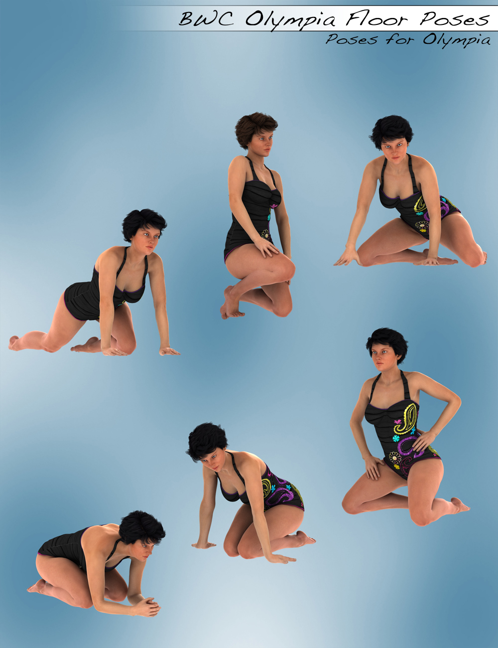 BWC Olympia 6 - Floor Poses by: Sedor, 3D Models by Daz 3D