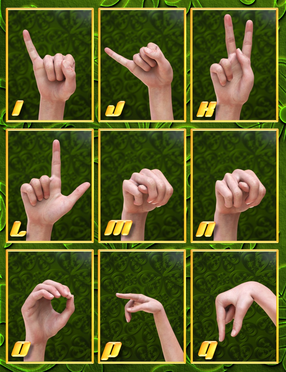 Fingerspelling Poses by: , 3D Models by Daz 3D