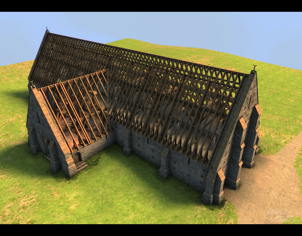 Tithe Barn by: SoulessEmpathy, 3D Models by Daz 3D