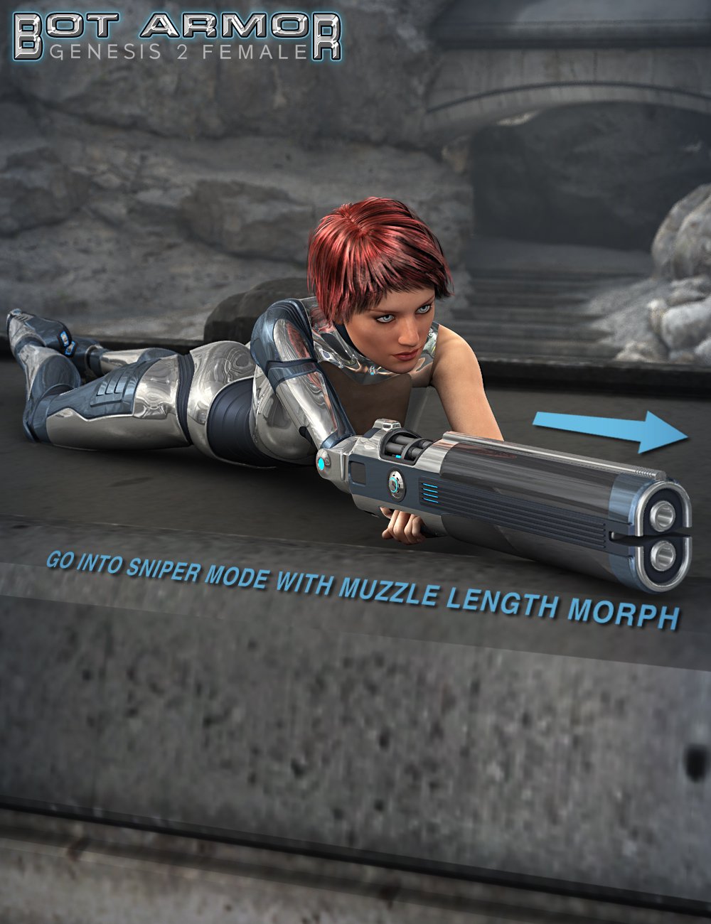 Genesis 2 Female Bot Armor Set 2 Genesis 2 Female Bot Armor Set 2 by: Parris, 3D Models by Daz 3D