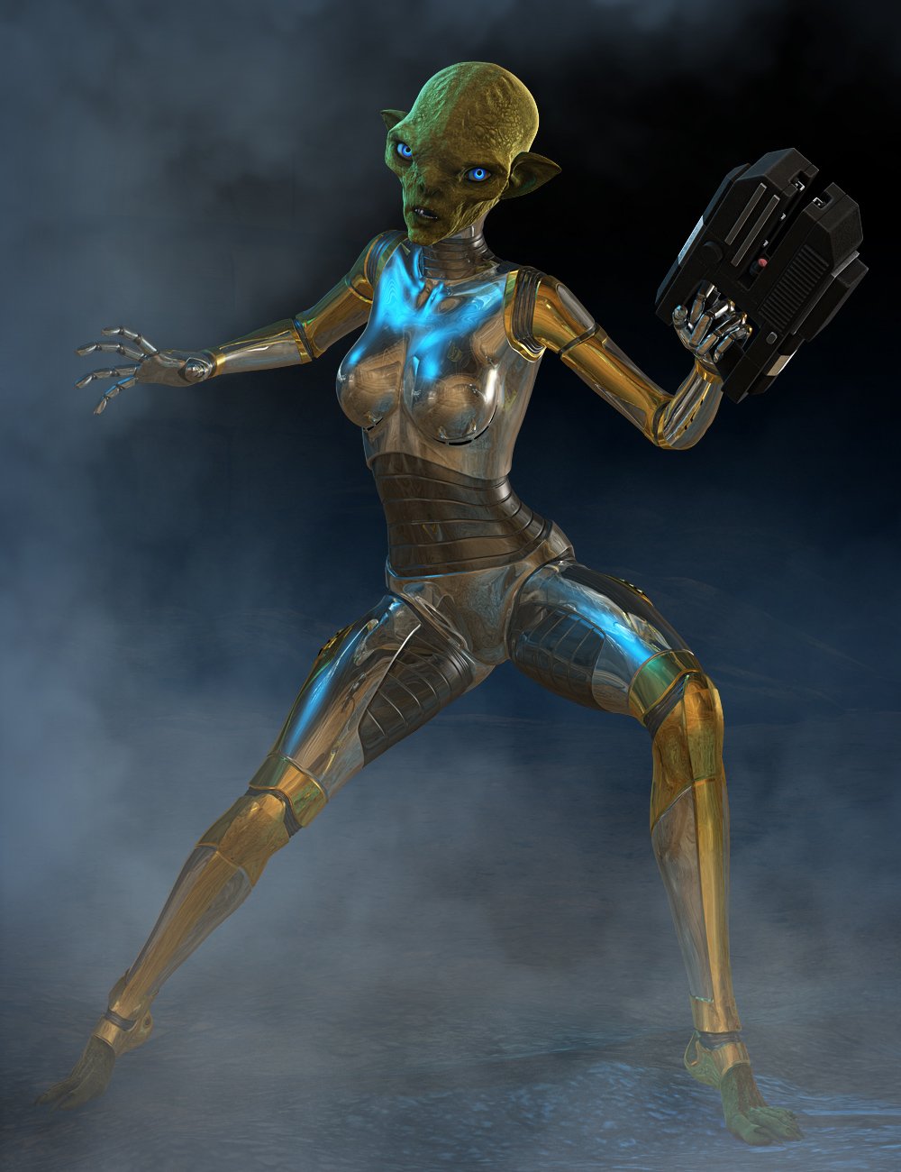 Genesis 2 Female Bot Armor by: Parris, 3D Models by Daz 3D