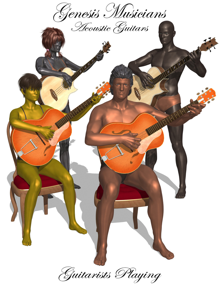 Genesis Musicians Acoustic Guitarists by: Don Albert, 3D Models by Daz 3D