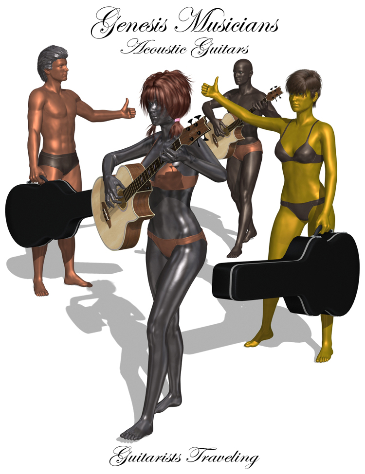 Genesis Musicians Acoustic Guitarists Genesis Musicians Acoustic Guitarists by: Don Albert, 3D Models by Daz 3D