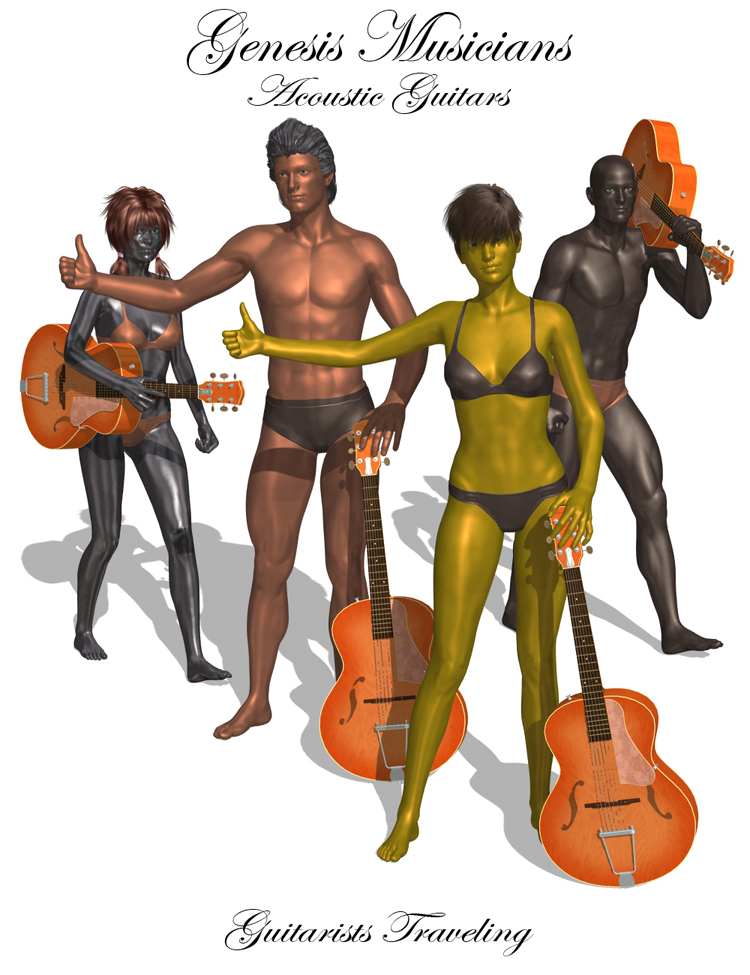 Genesis Musicians Acoustic Guitarists Genesis Musicians Acoustic Guitarists by: Don Albert, 3D Models by Daz 3D