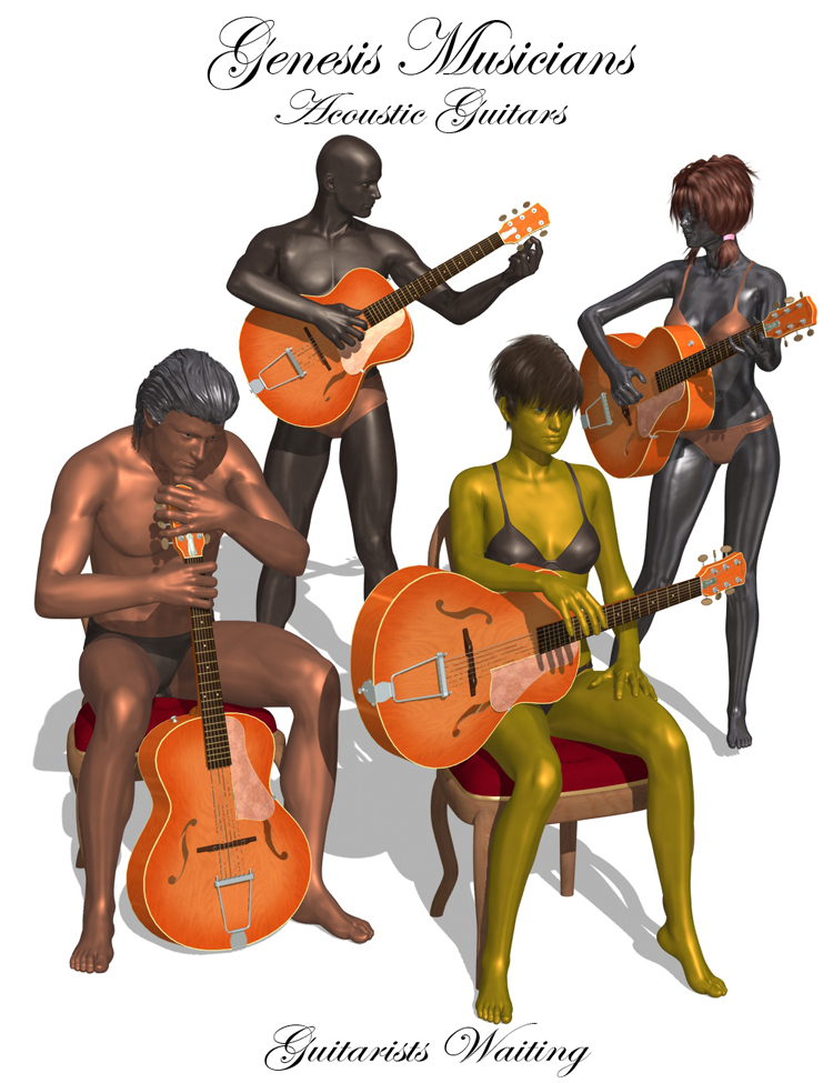 Genesis Musicians Acoustic Guitarists by: Don Albert, 3D Models by Daz 3D