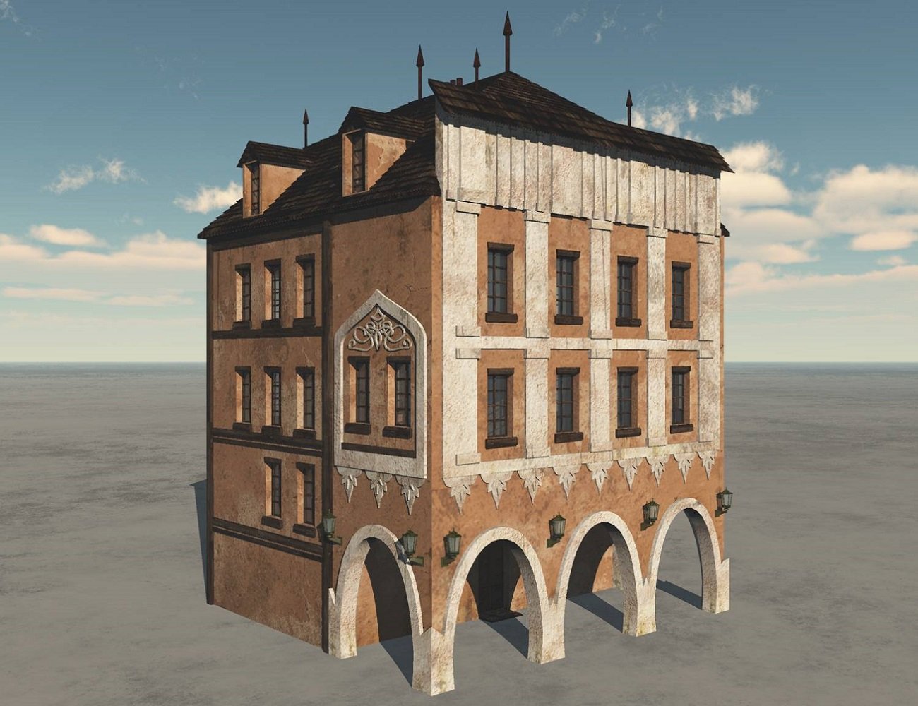 Medieval Building by: Cornucopia3D, 3D Models by Daz 3D