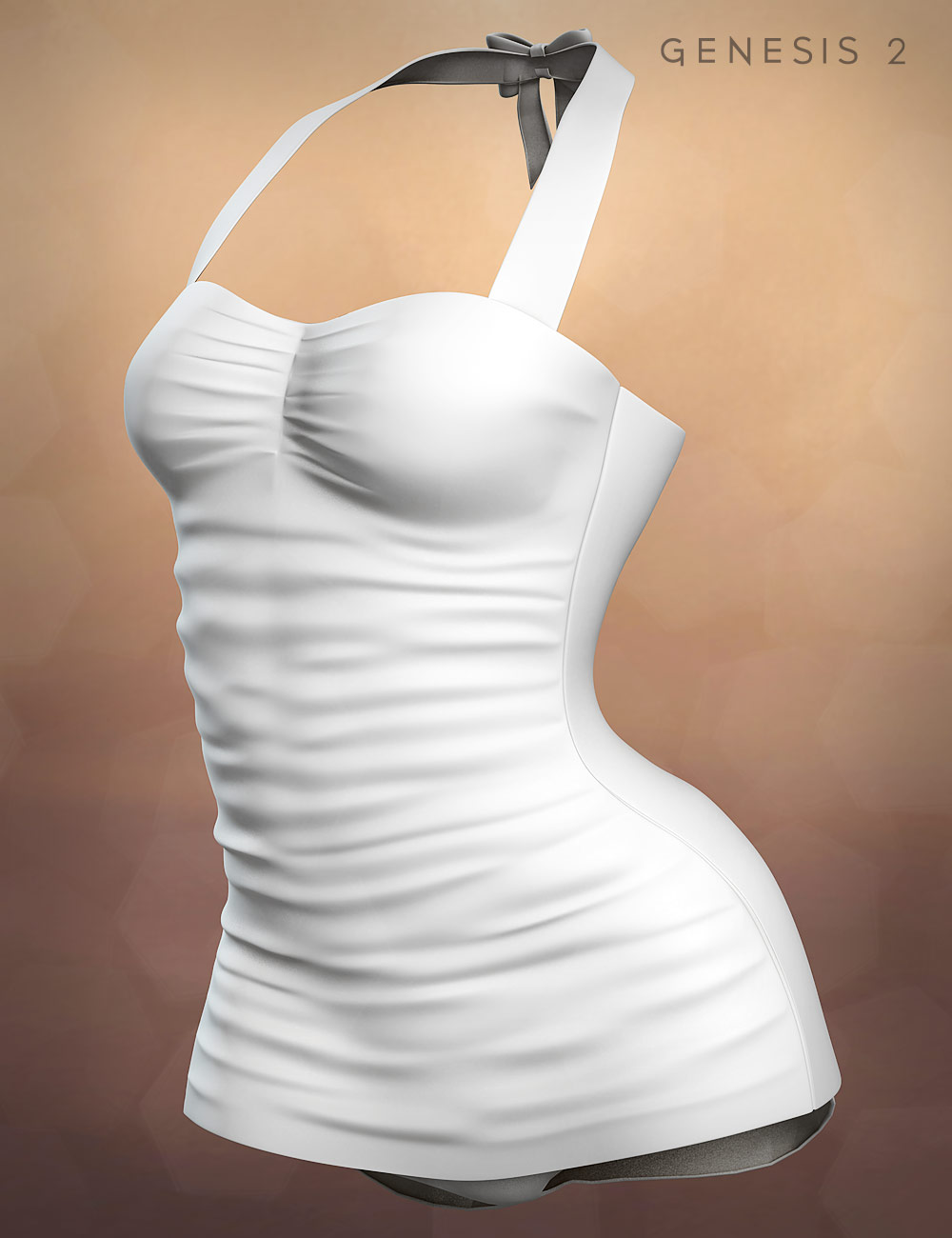 Retro Swimsuit for Genesis 2 Female(s) by: SarsaXena, 3D Models by Daz 3D
