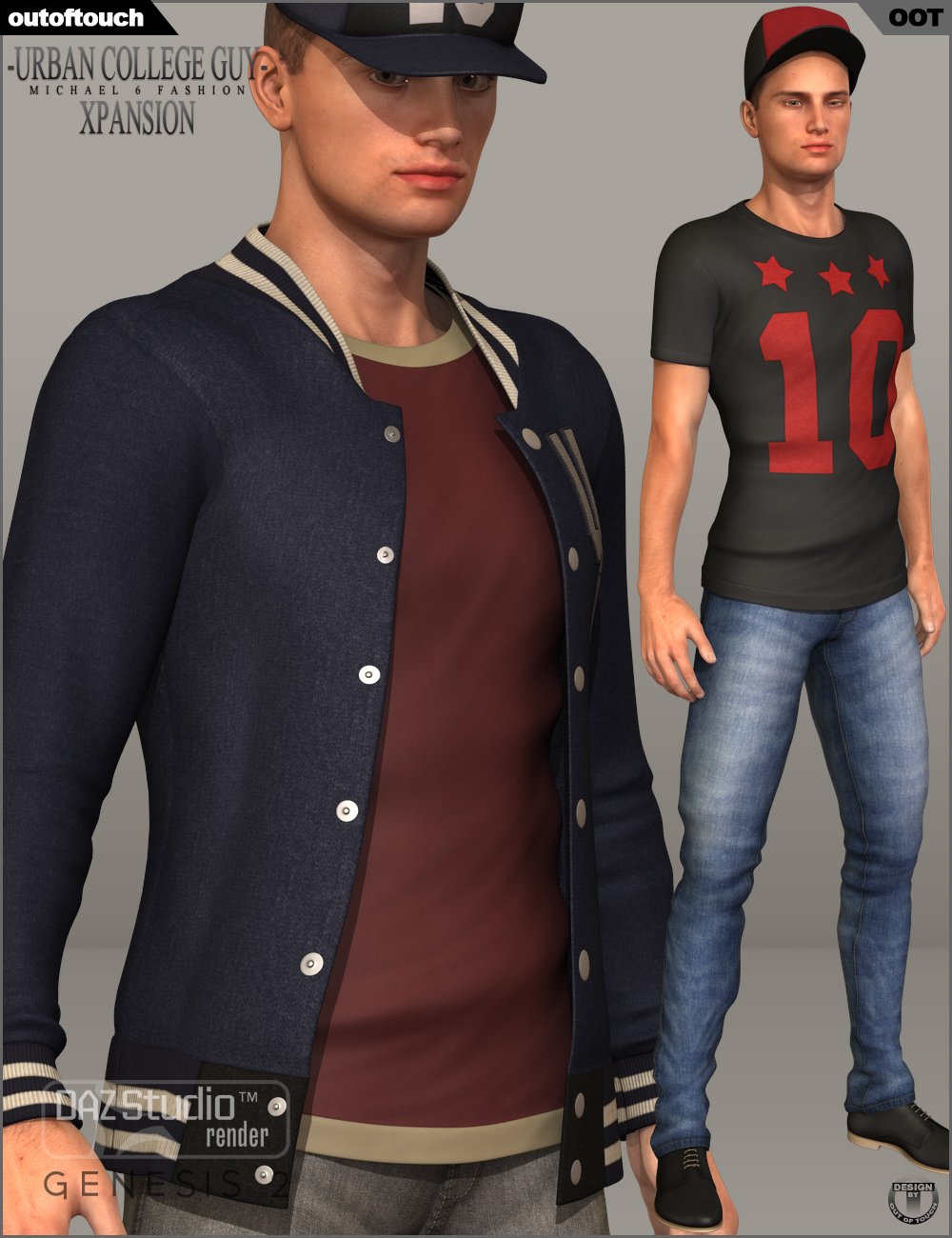 Urban College Guy XPansion by: outoftouch, 3D Models by Daz 3D