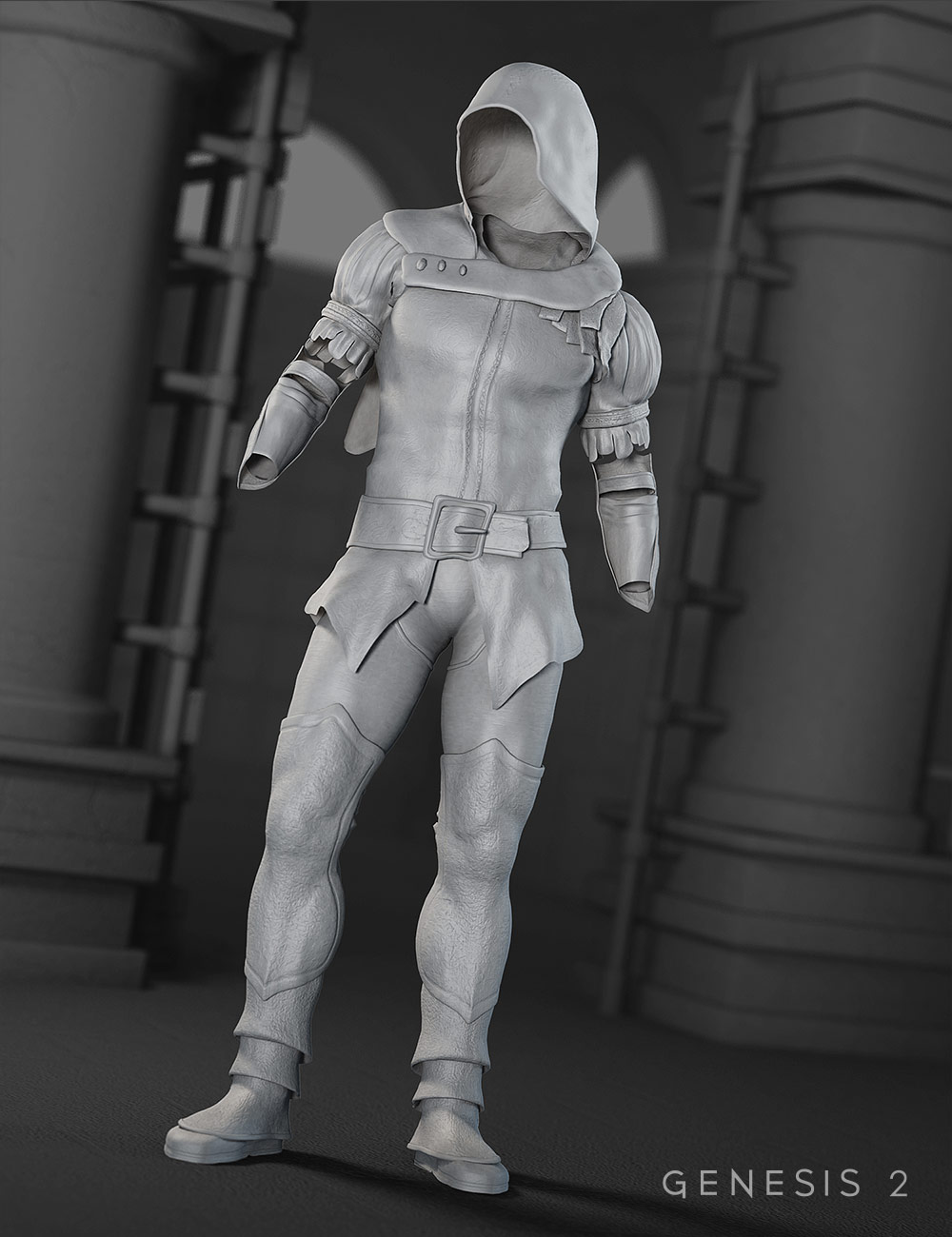 Sherwood Hunter Outfit for Genesis 2 Male(s) by: Barbara BrundonSarsa, 3D Models by Daz 3D