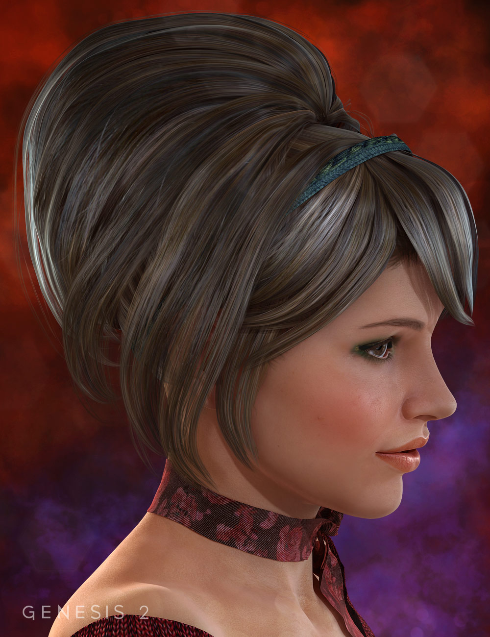 Jewell Hair by: SWAM, 3D Models by Daz 3D
