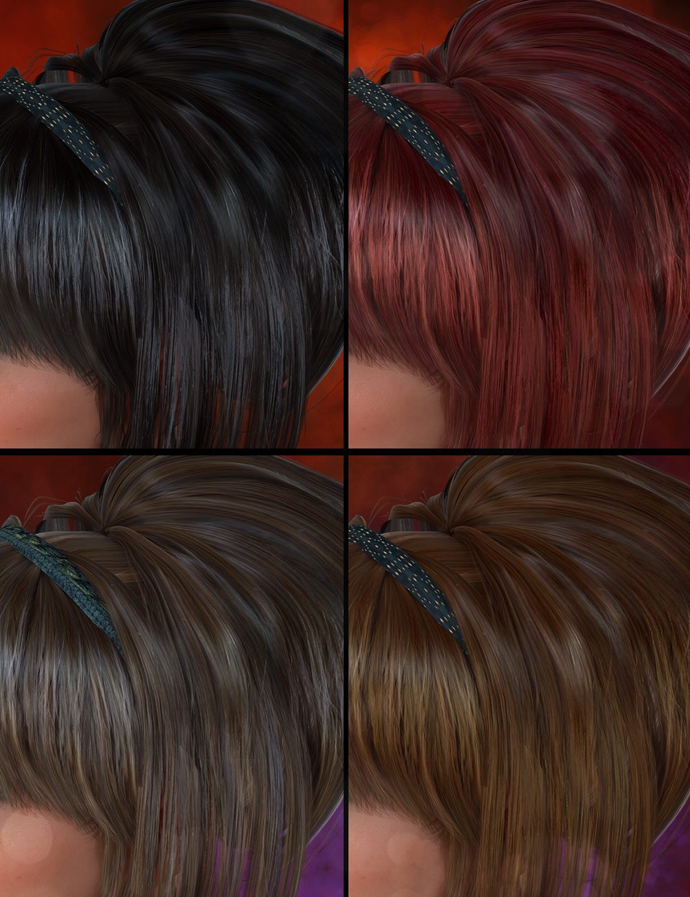 Jewell Hair Jewell Hair by: SWAM, 3D Models by Daz 3D