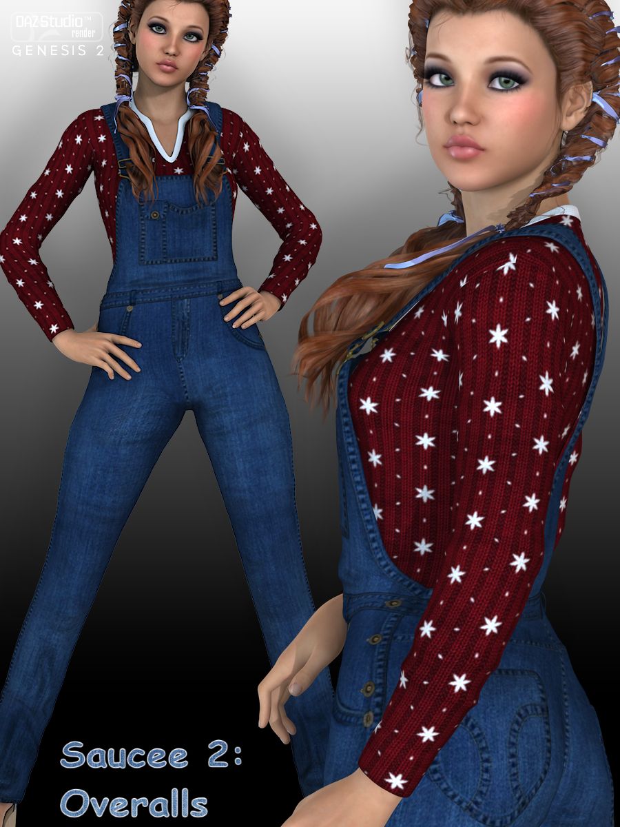 Saucee 2 Overalls by: WildDesigns, 3D Models by Daz 3D