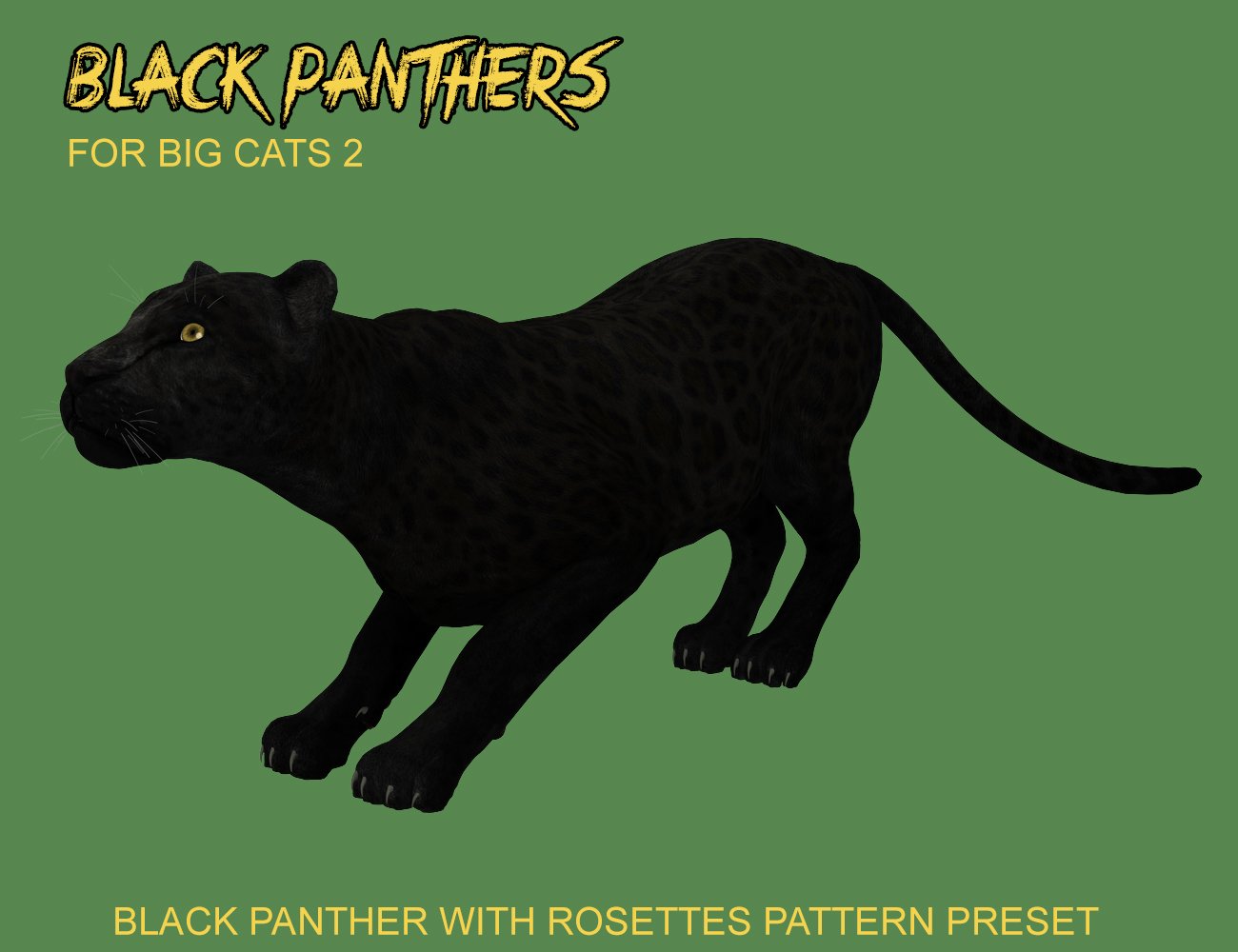 Black Panthers for DAZ Big Cat 2 by: Alessandro_AMKendall Sears, 3D Models by Daz 3D