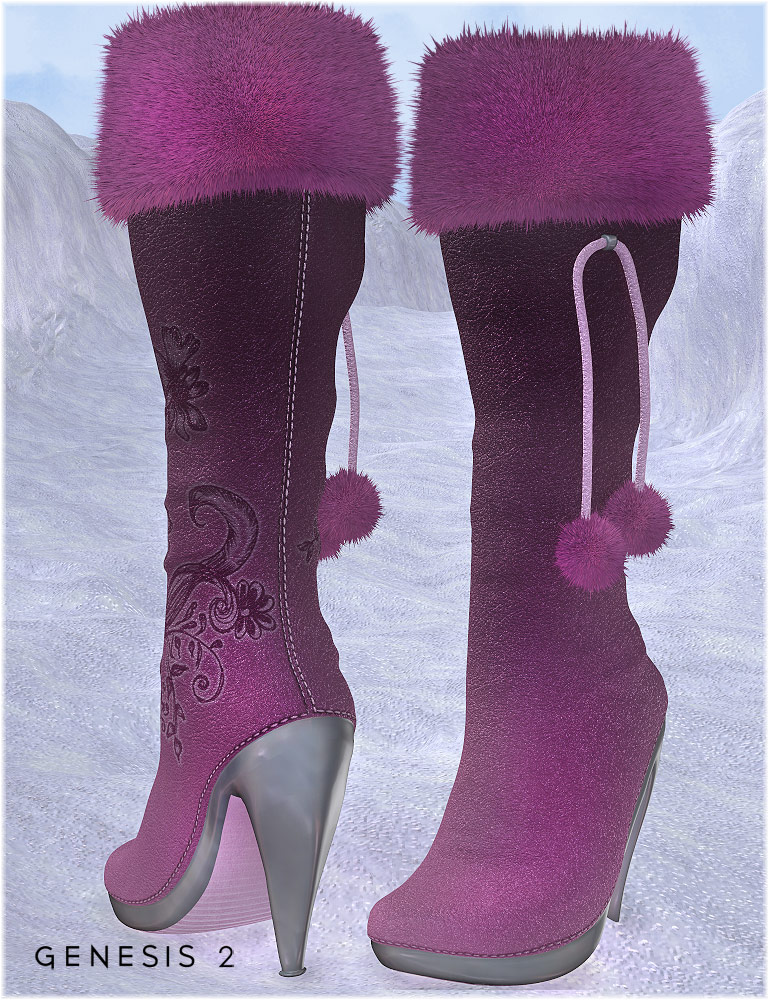 Frosty Boots for Genesis 2 Female(s) by: Shox-DesignKarth, 3D Models by Daz 3D