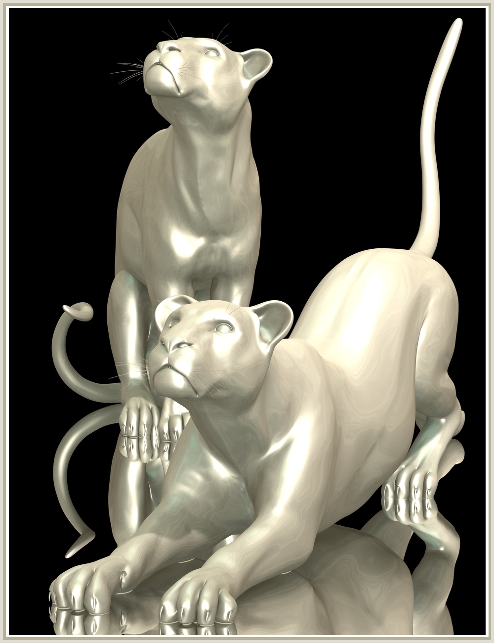 Cattitude Poses for DAZ Big Cat 2 by: Elliandra, 3D Models by Daz 3D