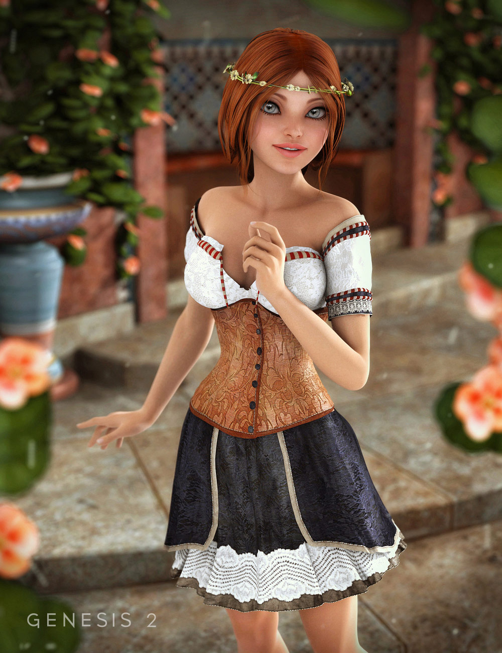 Fairy Dell Outfit for Genesis 2 Female(s) by: Barbara BrundonSarsa, 3D Models by Daz 3D