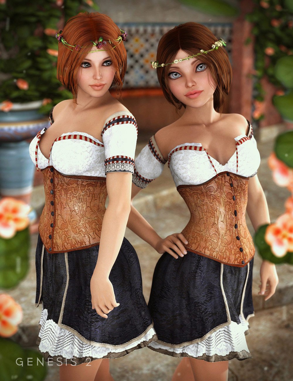 Fairy Dell Outfit for Genesis 2 Female(s) by: Barbara BrundonSarsa, 3D Models by Daz 3D