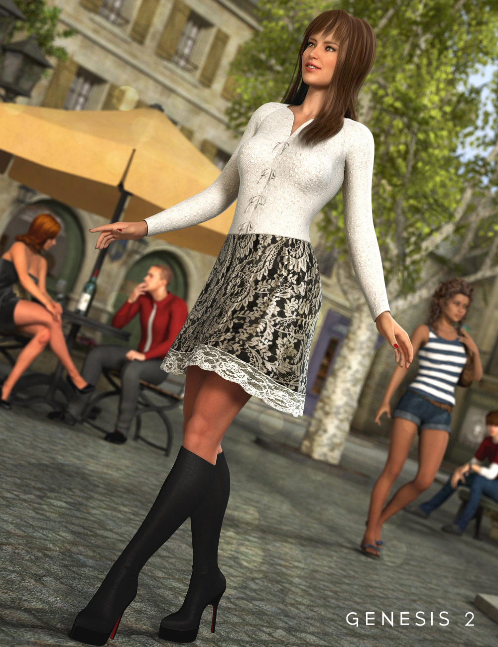 Darcy Outfit for Genesis 2 Female(s) by: Xena, 3D Models by Daz 3D