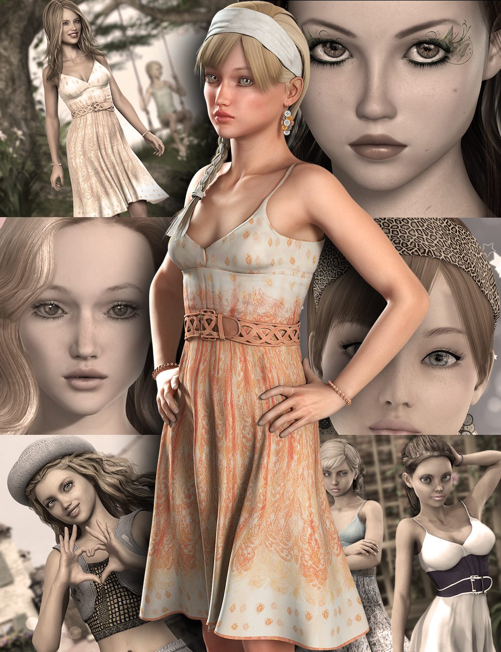 Teen Josie Add-on Bundle by: , 3D Models by Daz 3D