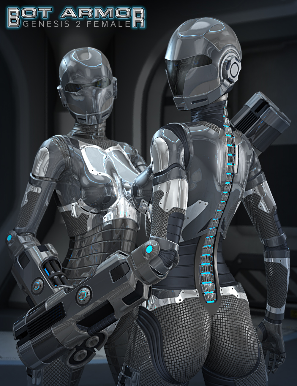 Advanced Texture for Bot Armor by: Parris, 3D Models by Daz 3D