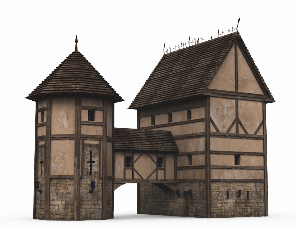 Medieval Houses by: Cornucopia3D, 3D Models by Daz 3D