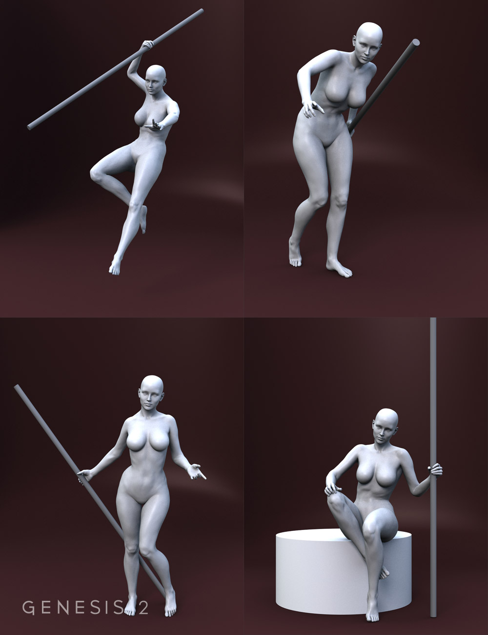 Olympia 6 Fantasy Classic Poses by: Muscleman, 3D Models by Daz 3D