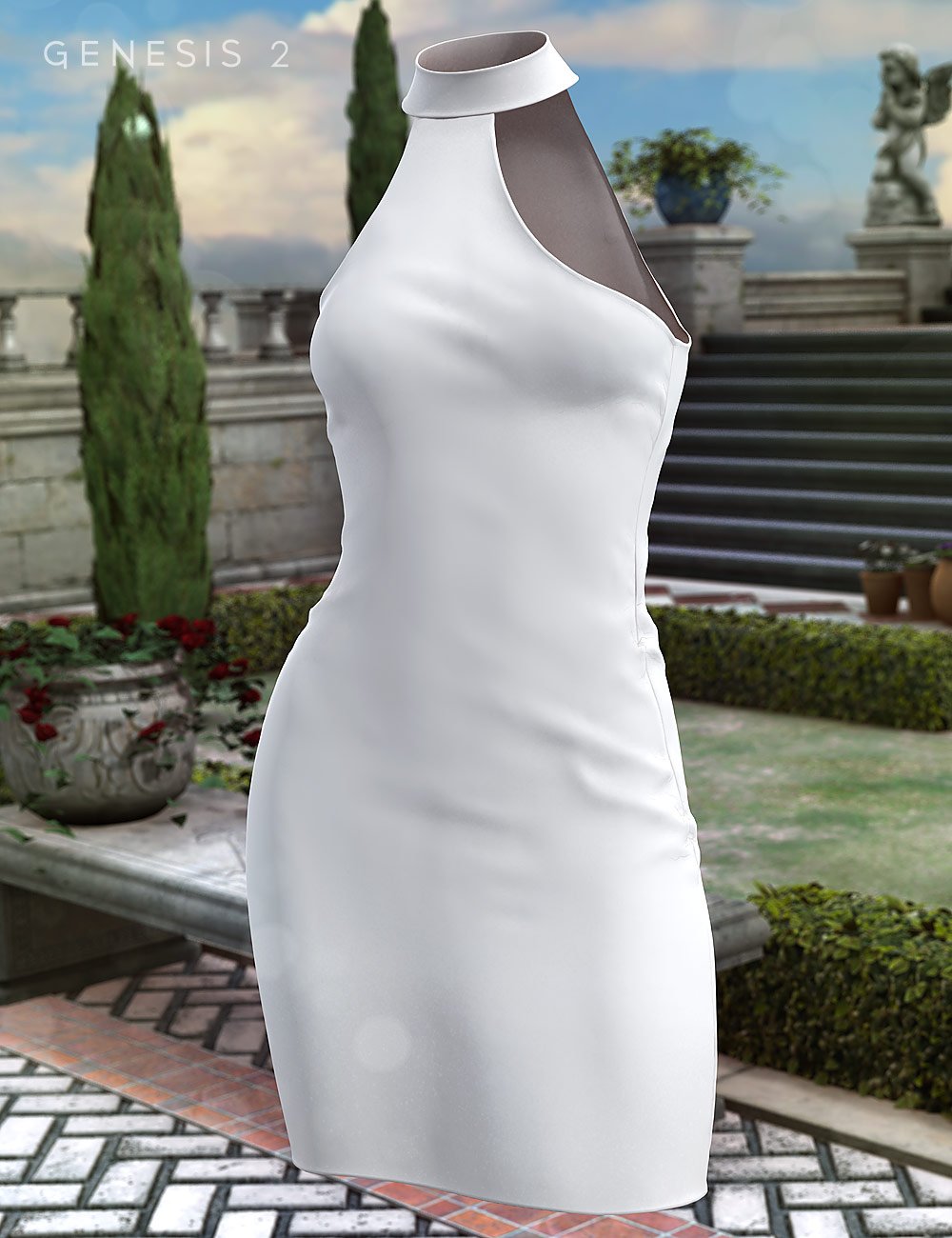 Young Lady Dress for Genesis 2 Female(s) by: Cute3D, 3D Models by Daz 3D