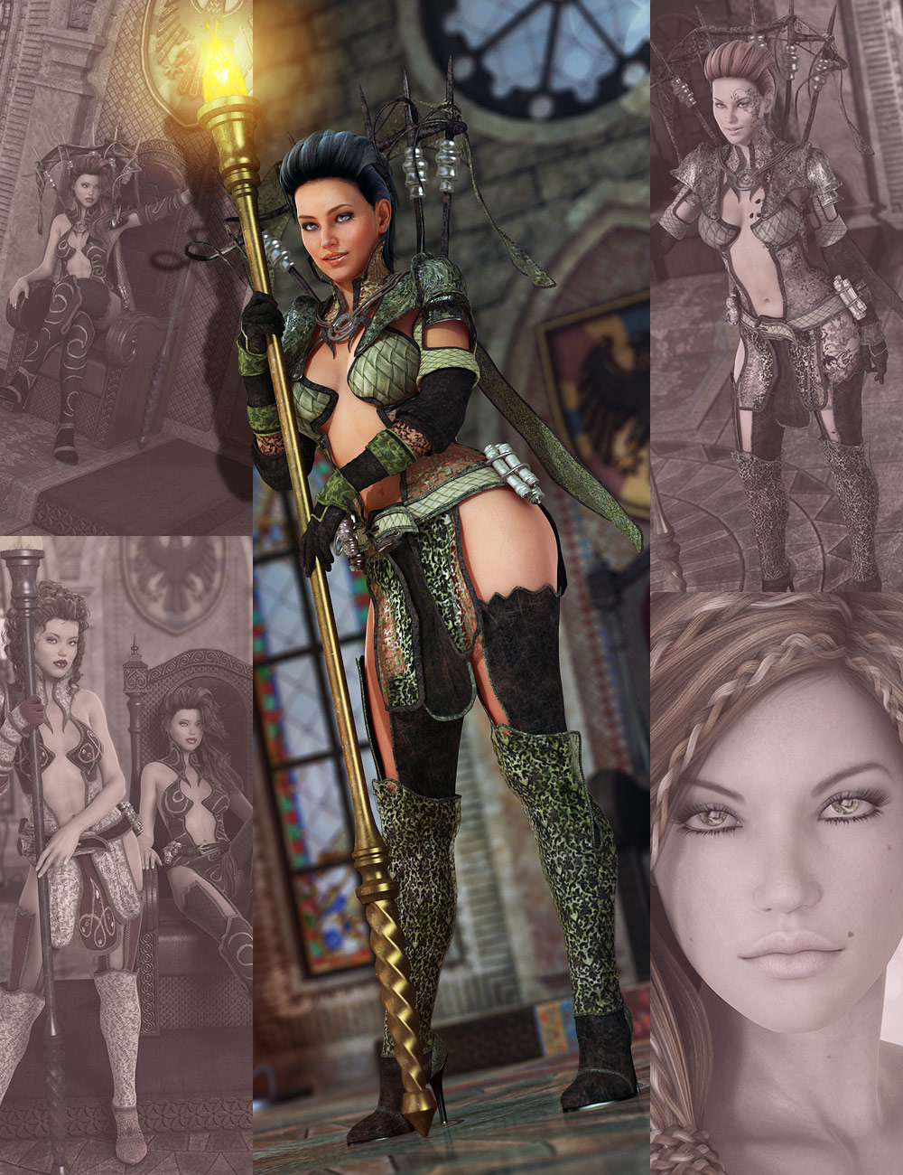 Queen's Chamber Bundle by: , 3D Models by Daz 3D