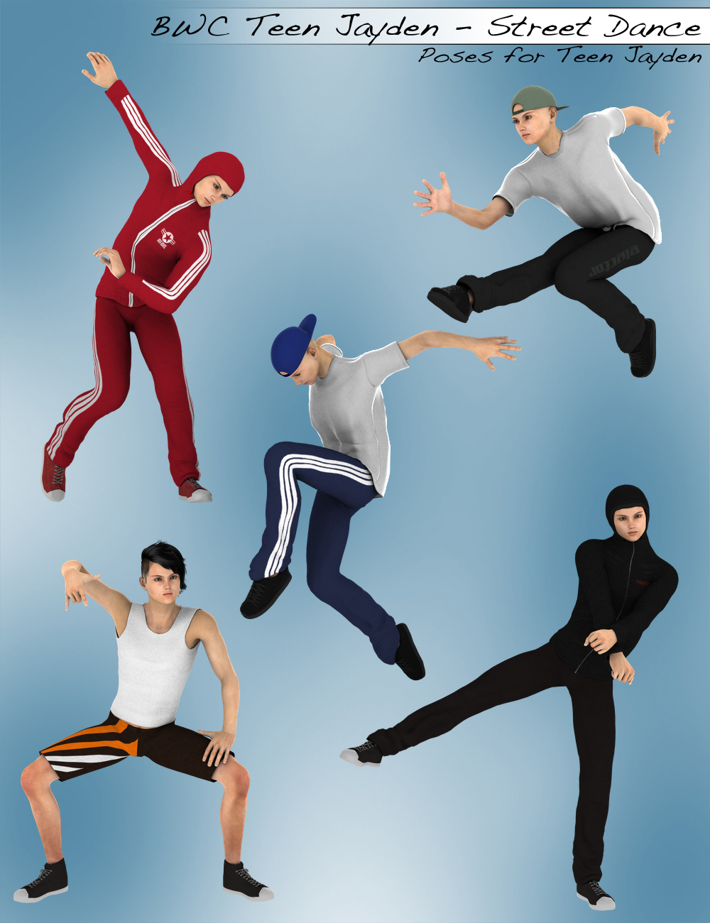 BWC Teen Jayden 6 Street Dance BWC Teen Jayden 6 Street Dance by: Sedor, 3D Models by Daz 3D