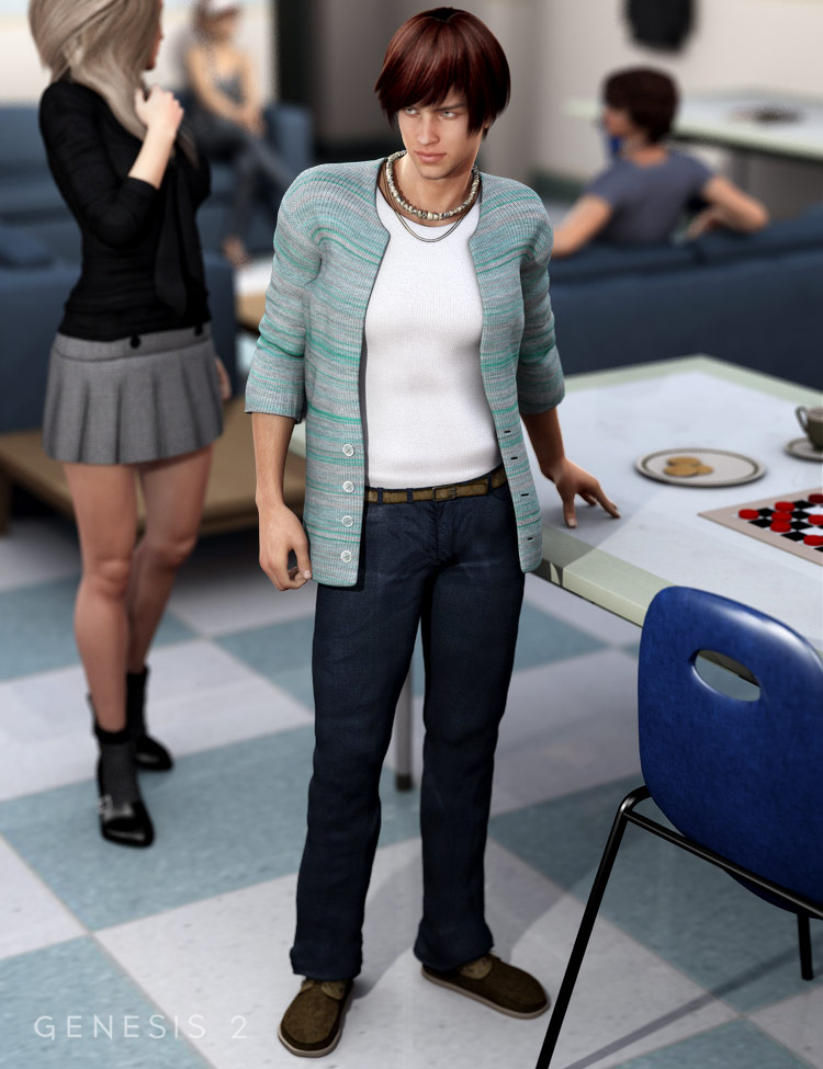 Trendy College Outfit Textures by: Sarsa, 3D Models by Daz 3D