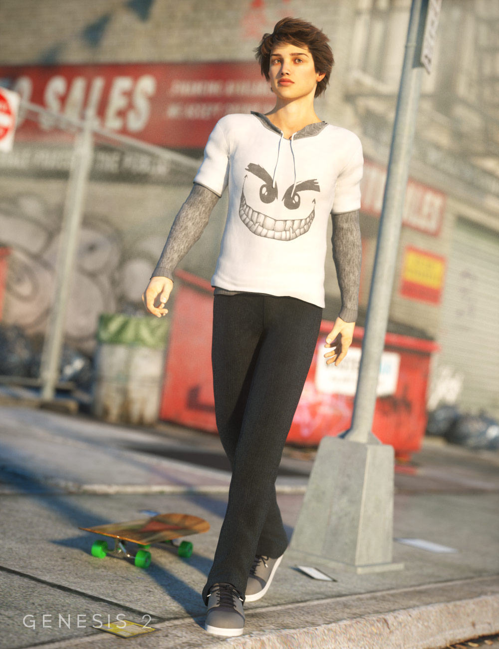 Skate Park Outfit for Genesis 2 Male(s)