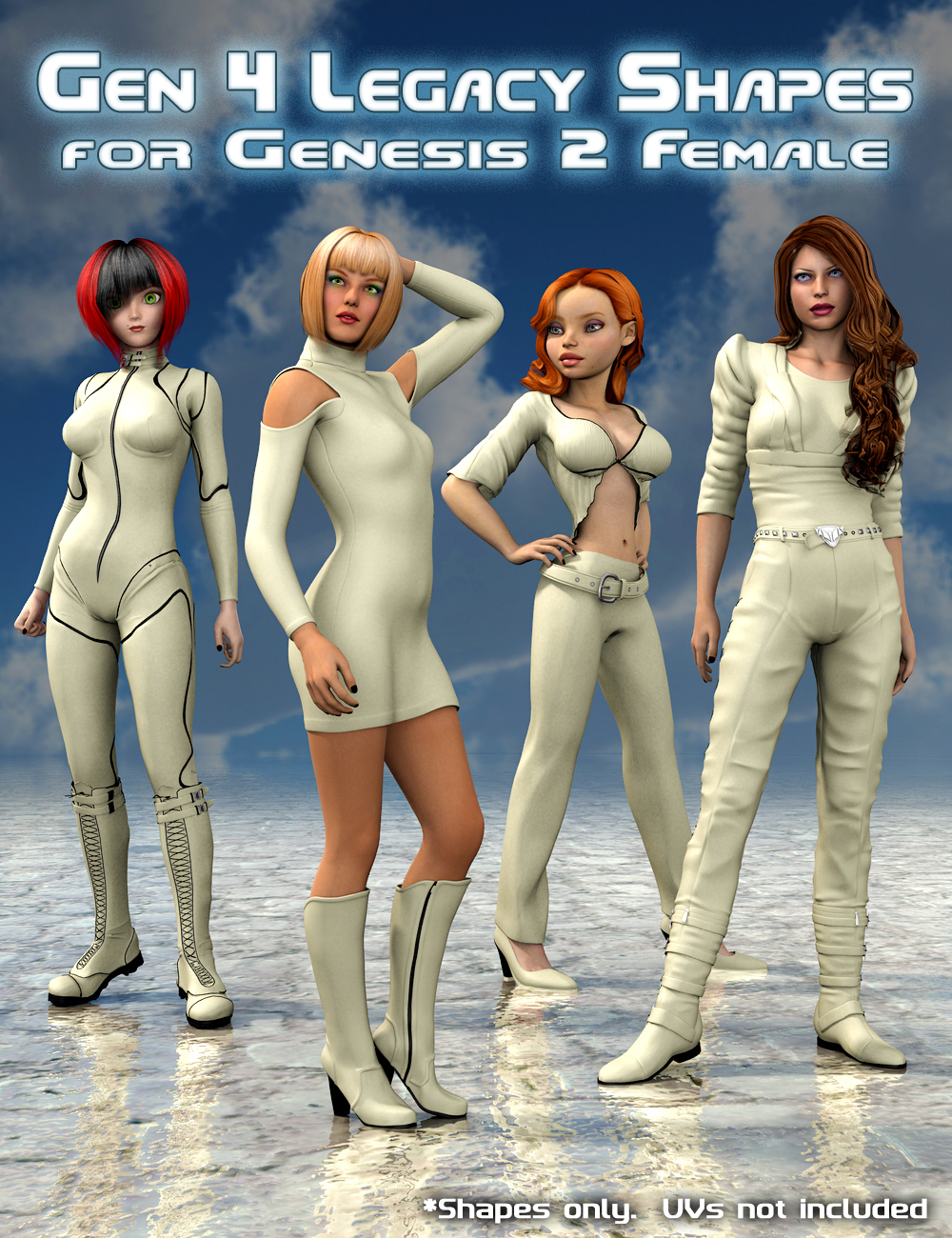 Generation 4 Legacy Shapes for Genesis 2 Female(s) by: SloshWerks, 3D Models by Daz 3D