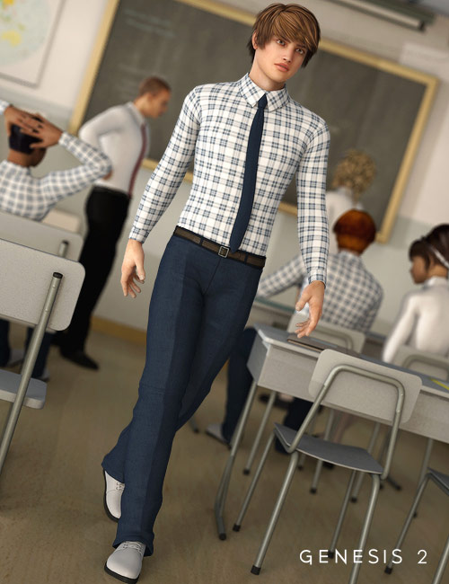 Internship Outfit for Genesis 2 Male(s) by: SarsaXena, 3D Models by Daz 3D