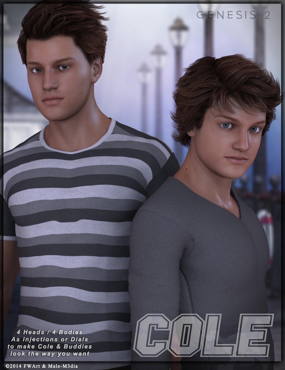 Cole HD - Extension for M3DTeen Base by: Fred Winkler ArtMale-M3dia, 3D Models by Daz 3D