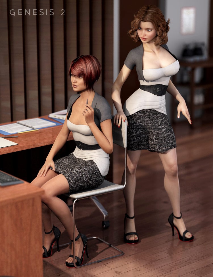 Back to Business Outfit for Genesis 2 Female(s) by: Barbara BrundonSarsa, 3D Models by Daz 3D
