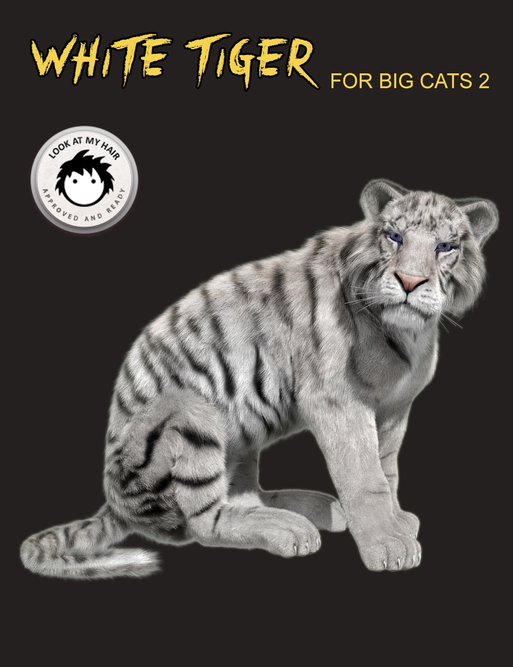 White Tiger for DAZ Big Cat 2 by: Alessandro_AMKendall Sears, 3D Models by Daz 3D