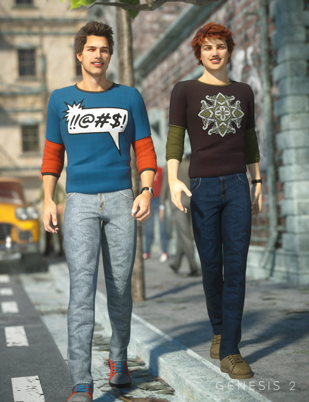 Day by Day for Genesis 2 Male(s) Textures by: Sarsa, 3D Models by Daz 3D