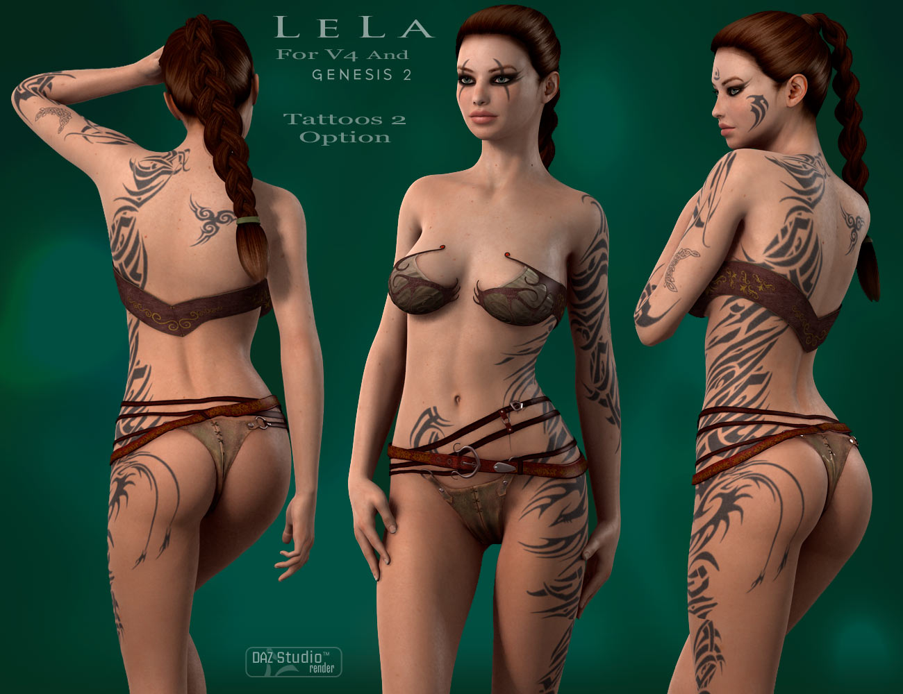 Lela For Victoria 4 and Genesis 2 Female(s) by: Aako, 3D Models by Daz 3D