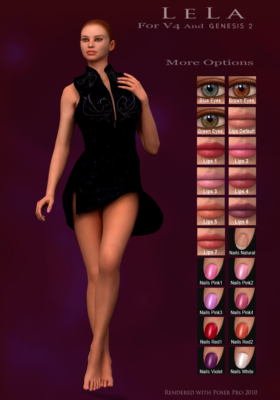 Lela For Victoria 4 and Genesis 2 Female(s) Lela For Victoria 4 and Genesis 2 Female(s) by: Aako, 3D Models by Daz 3D