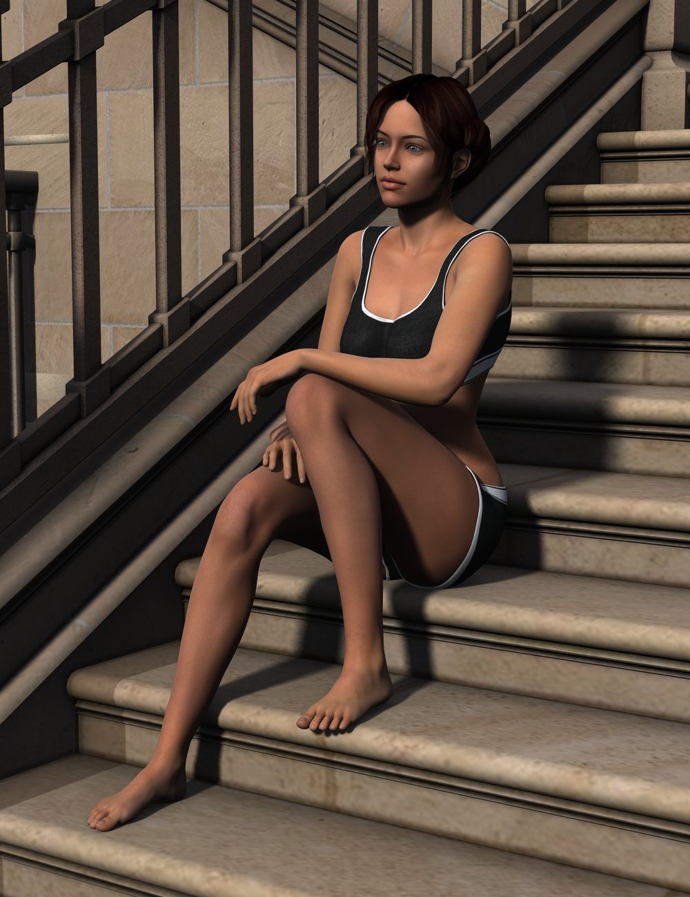 Casual Poses for Stephanie 6 by: Khory, 3D Models by Daz 3D