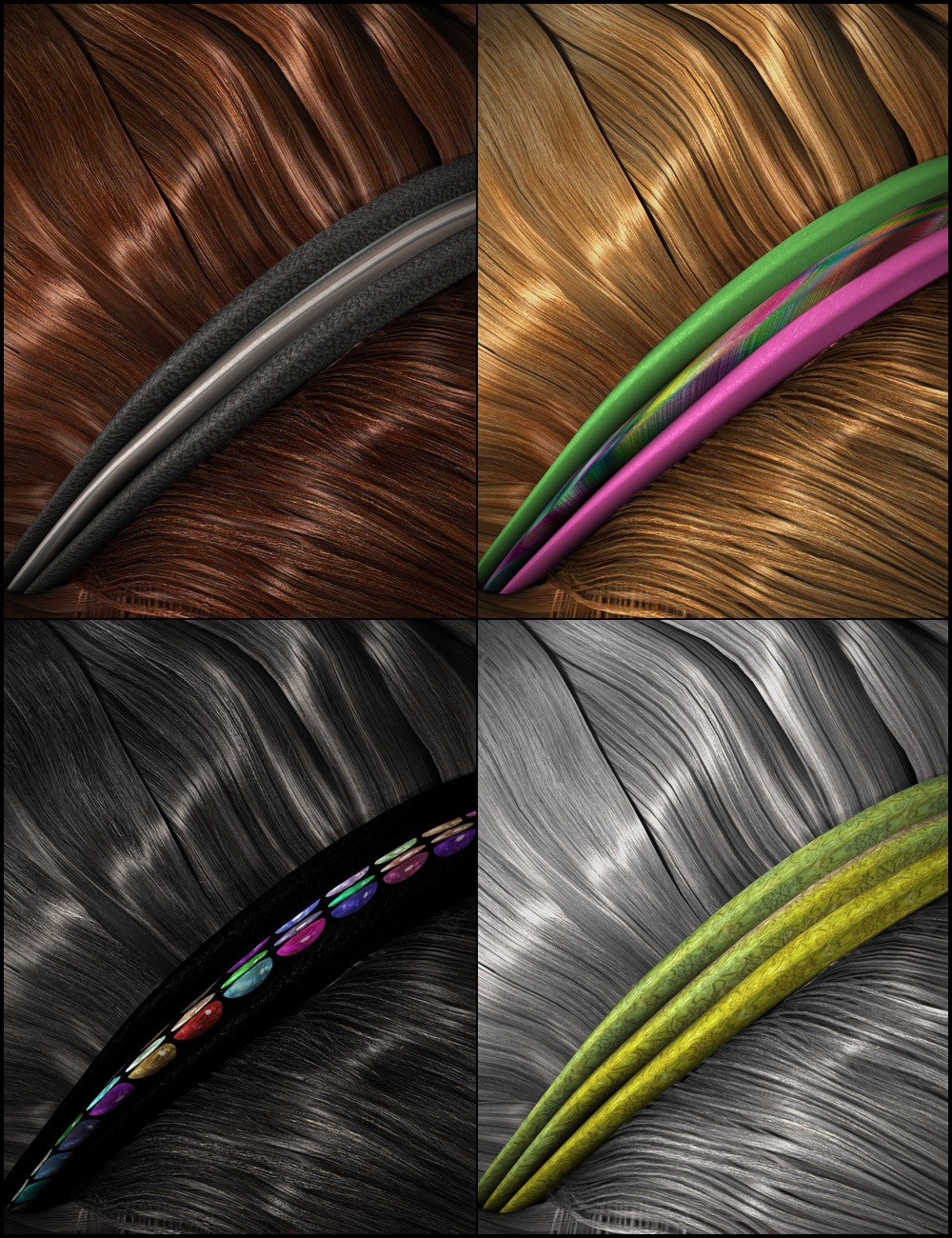 Colors for Chic Hair by: goldtassel, 3D Models by Daz 3D