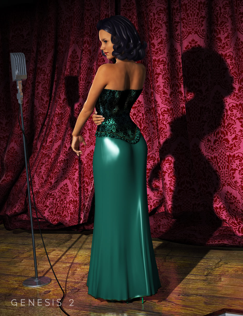 Isolabella Dress by: , 3D Models by Daz 3D