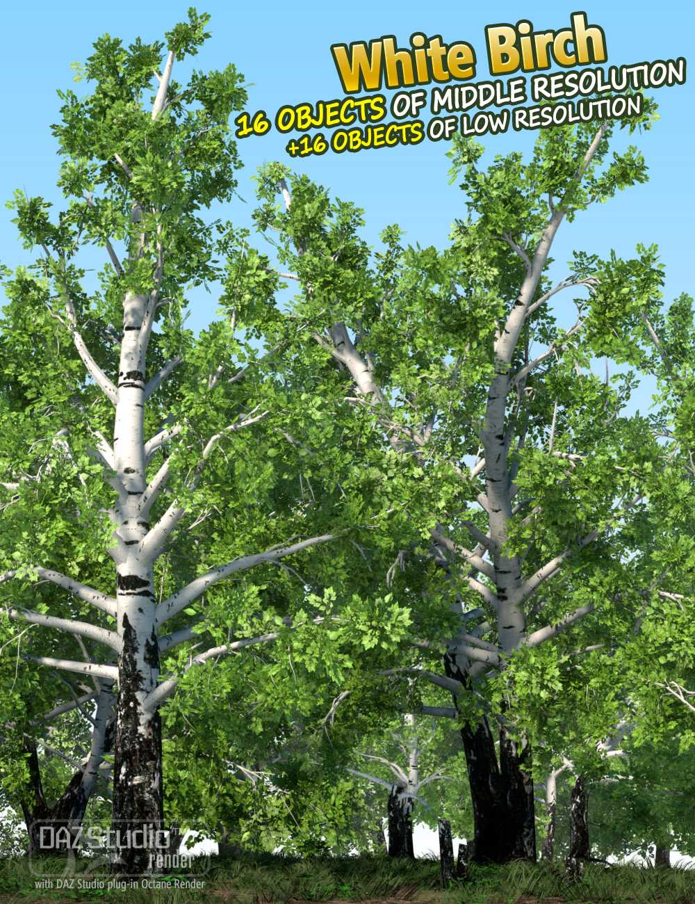 Nature - Trees Pack 1 by: Andrey Pestryakov, 3D Models by Daz 3D