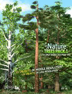 Nature - Trees Pack 1 Nature - Trees Pack 1 by: Andrey Pestryakov, 3D Models by Daz 3D