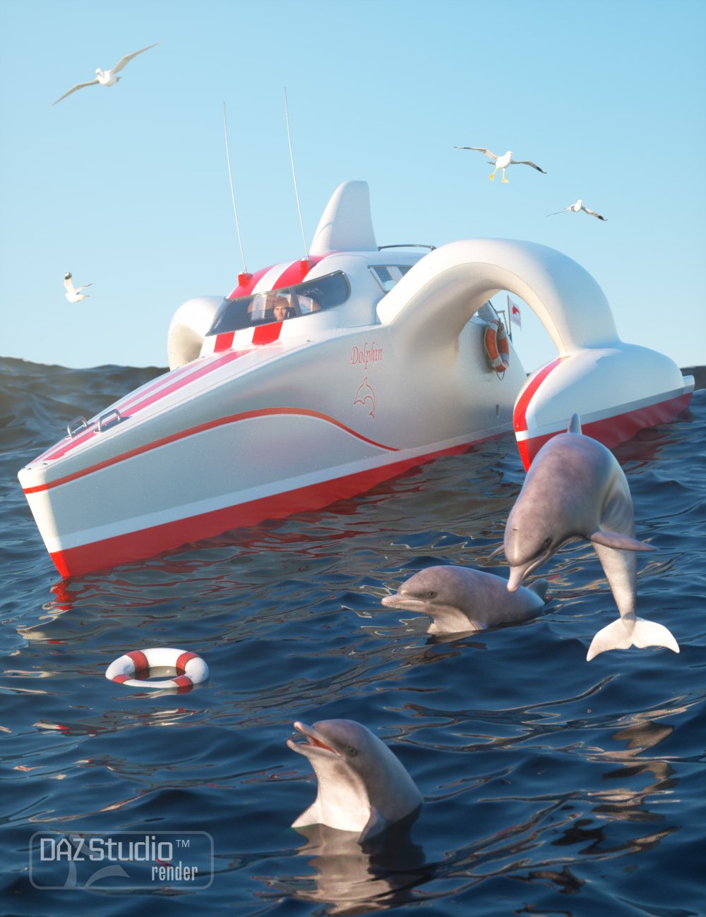 Ship Dolphin by: petipet, 3D Models by Daz 3D