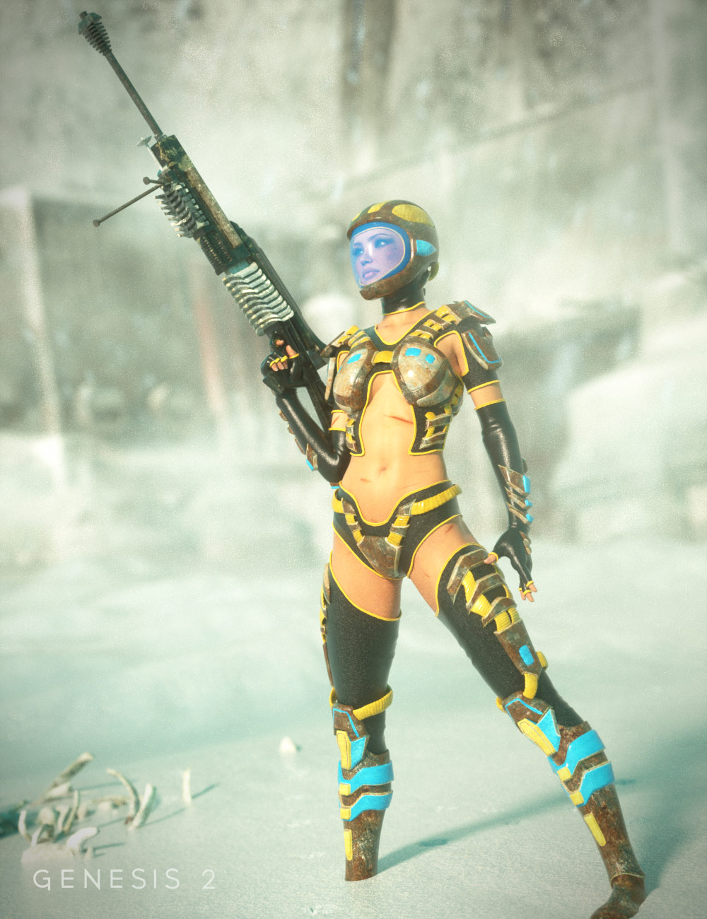 Scifi Sniper Suit for Genesis 2 Female(s) by: Sarsa, 3D Models by Daz 3D