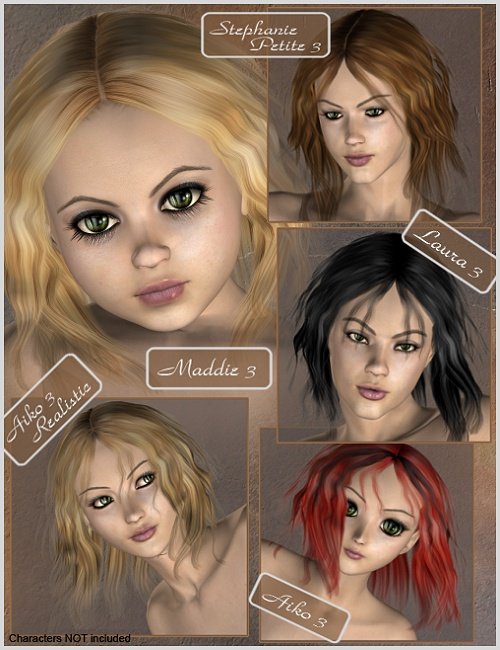 Aila Hair by: Lisbeth N, 3D Models by Daz 3D