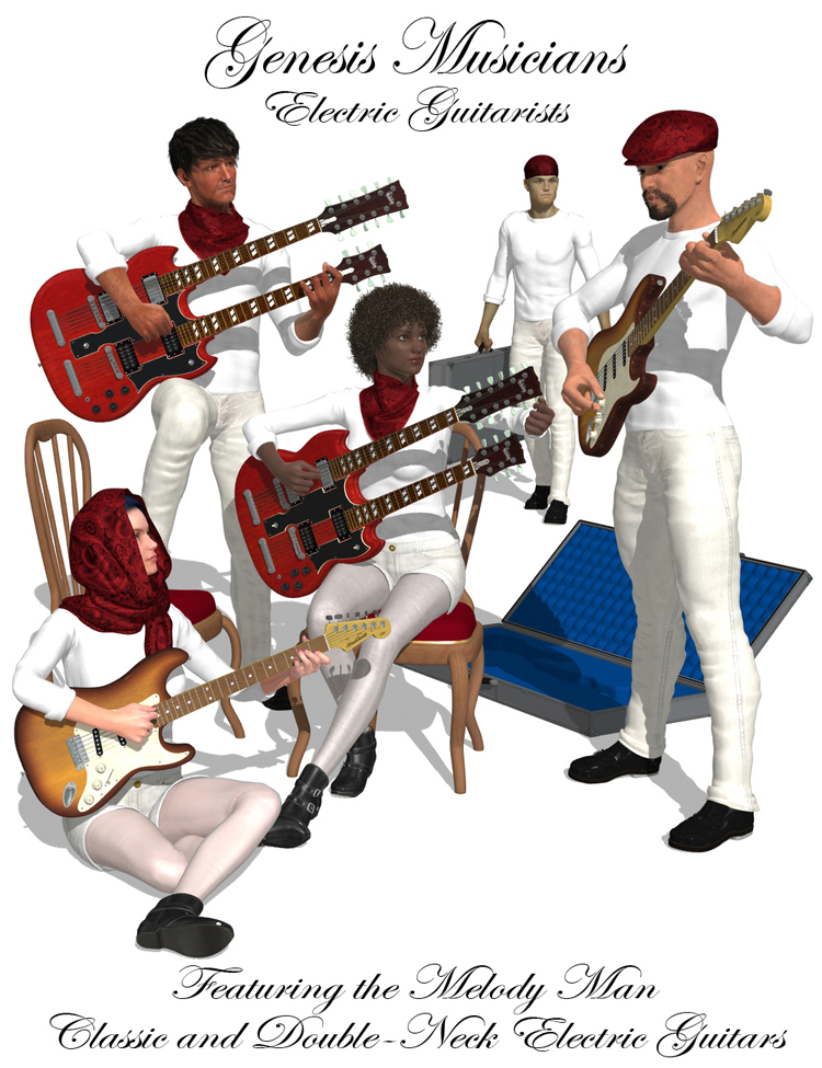 Genesis Musicians Electric Guitarists by: Don Albert, 3D Models by Daz 3D