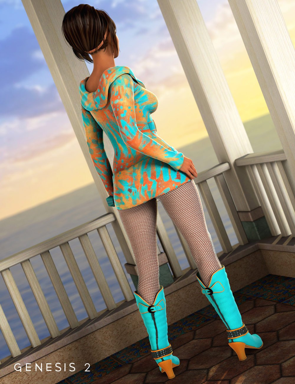 Modern GoGo Outfit for Genesis 2 Female(s) by: Barbara BrundonSarsa, 3D Models by Daz 3D