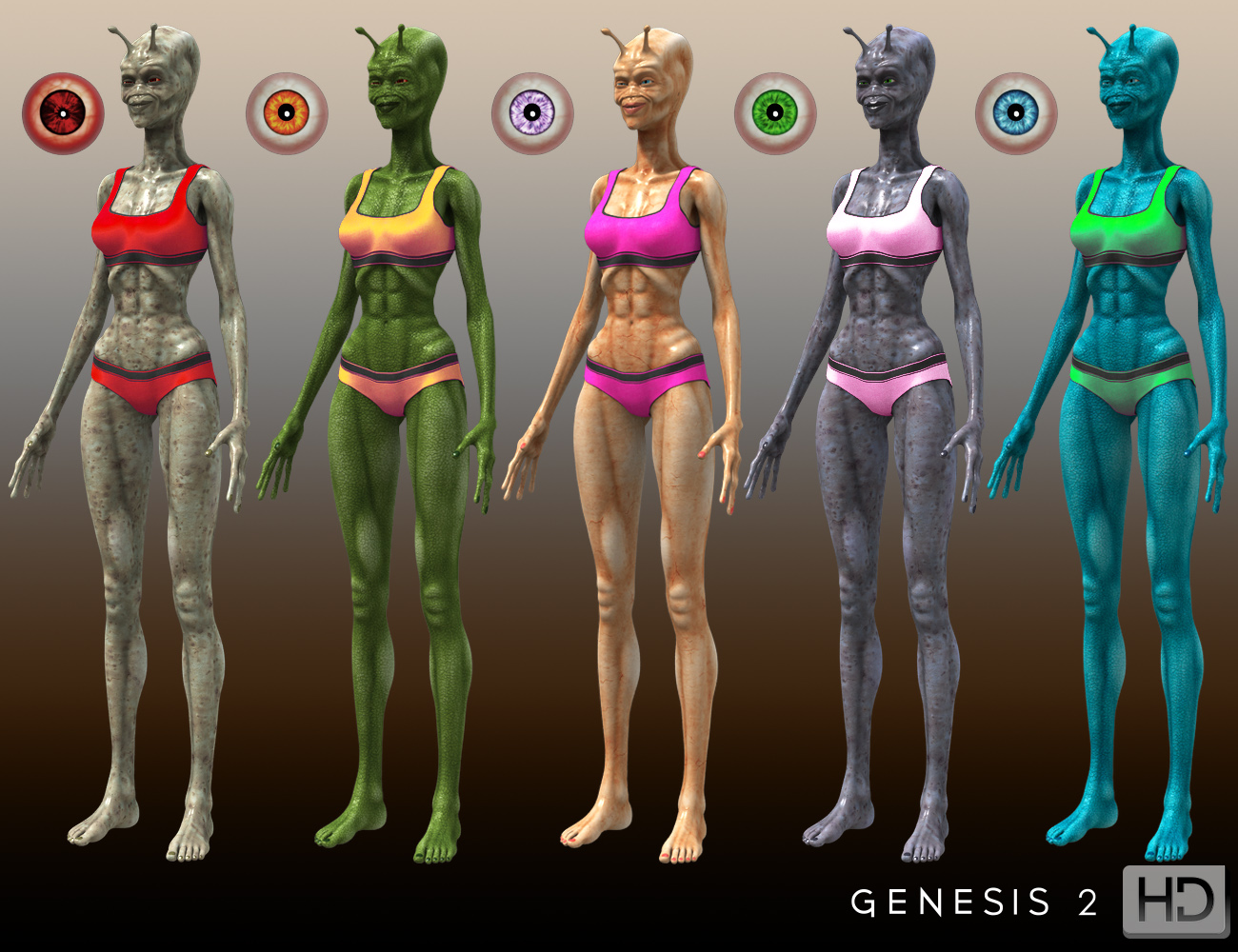 Midnight Martian Female HD by: midnight_stories, 3D Models by Daz 3D